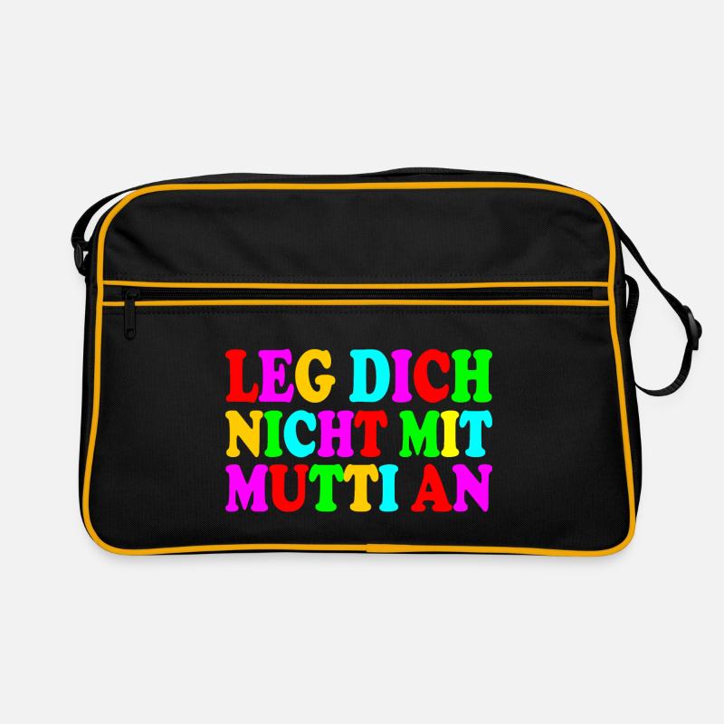 Leg dich nicht mit mutti an Retro Tasche