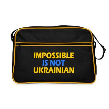 impossible is not ukrainian - ukraine - Retro Bag - black/gold - Front