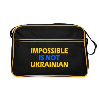 impossible is not ukrainian - ukraine - Retro Bag - black/gold - Front
