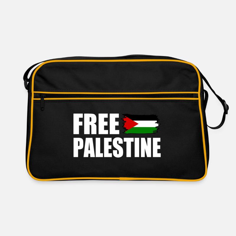Free palestine - Retro Bag - black/gold