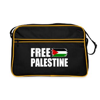 Free palestine - Sac Retro - noir/or - Devant