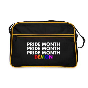 pride month demon - Sac Retro - noir/or - Devant