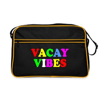 Vacay vibes - Retro Bag - black/gold - Front