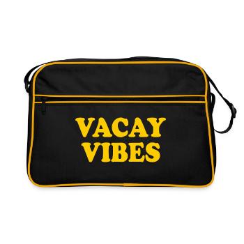 Vacay vibes - Retro Bag - black/gold - Front