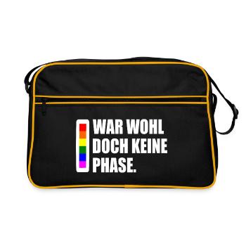 war wohl doch keine phase - Retro Tasche - Schwarz/Gold - Vorne