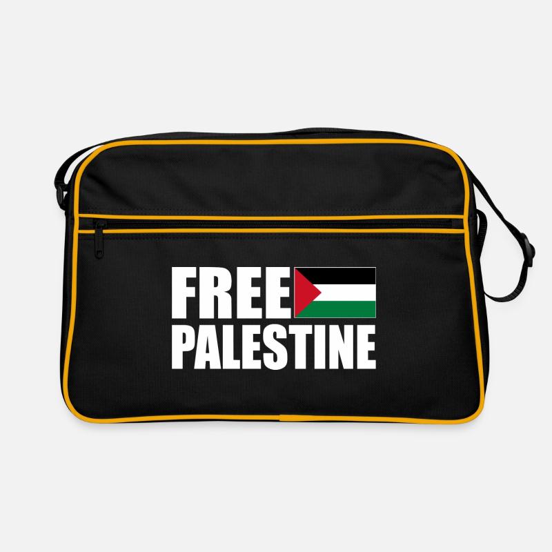 Free palestine - Retro Bag - black/gold