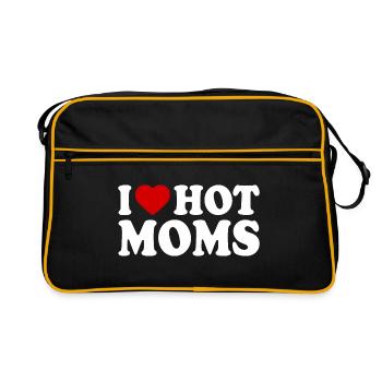 I love hot moms mom - Sac Retro - noir/or - Devant