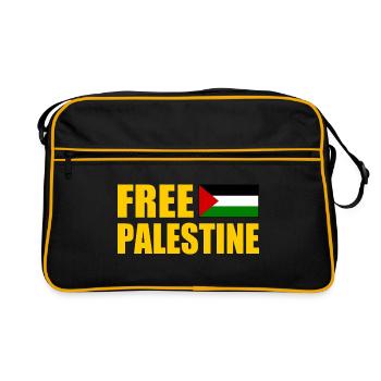 Free palestine - Sac Retro - noir/or - Devant