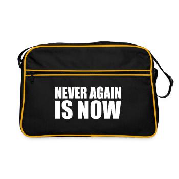 Never again is now - Retro Bag - black/gold - Front