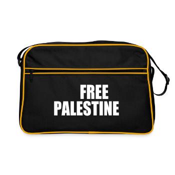Free palestine - Sac Retro - noir/or - Devant