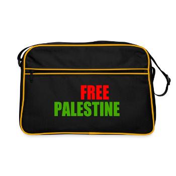 Free palestine - Sac Retro - noir/or - Devant