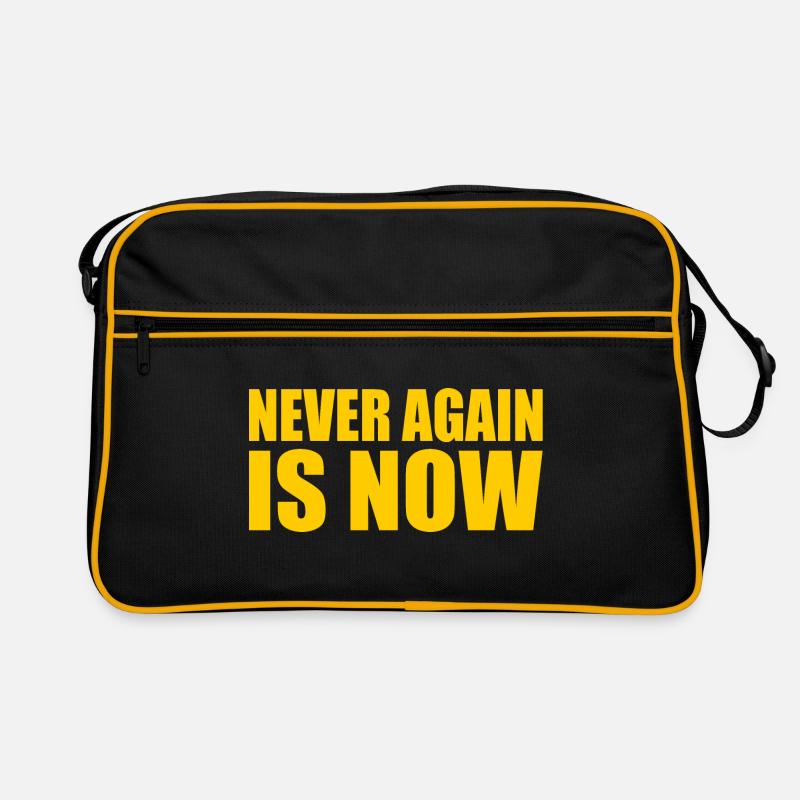 Never again is now Retro Tasche