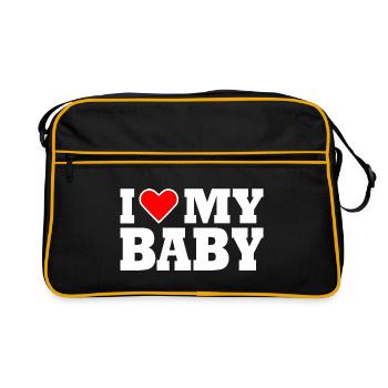 I love my baby - Sac Retro - noir/or - Devant