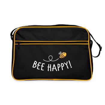Bee happy - Sac Retro - noir/or - Devant