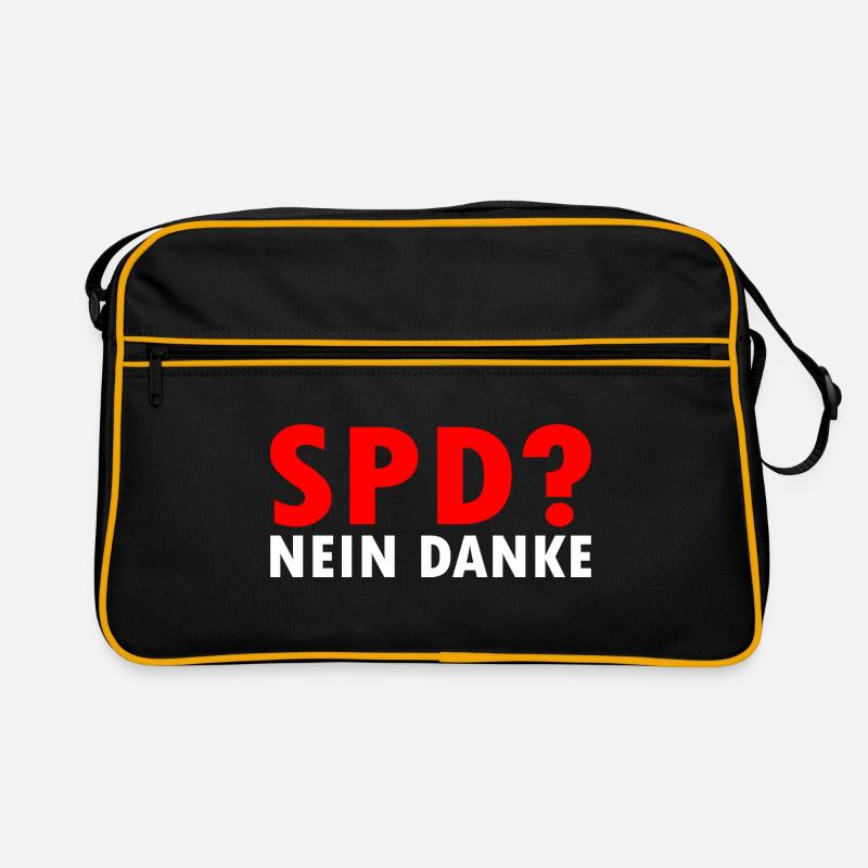 Spd - Retro Tasche - Schwarz/Gold