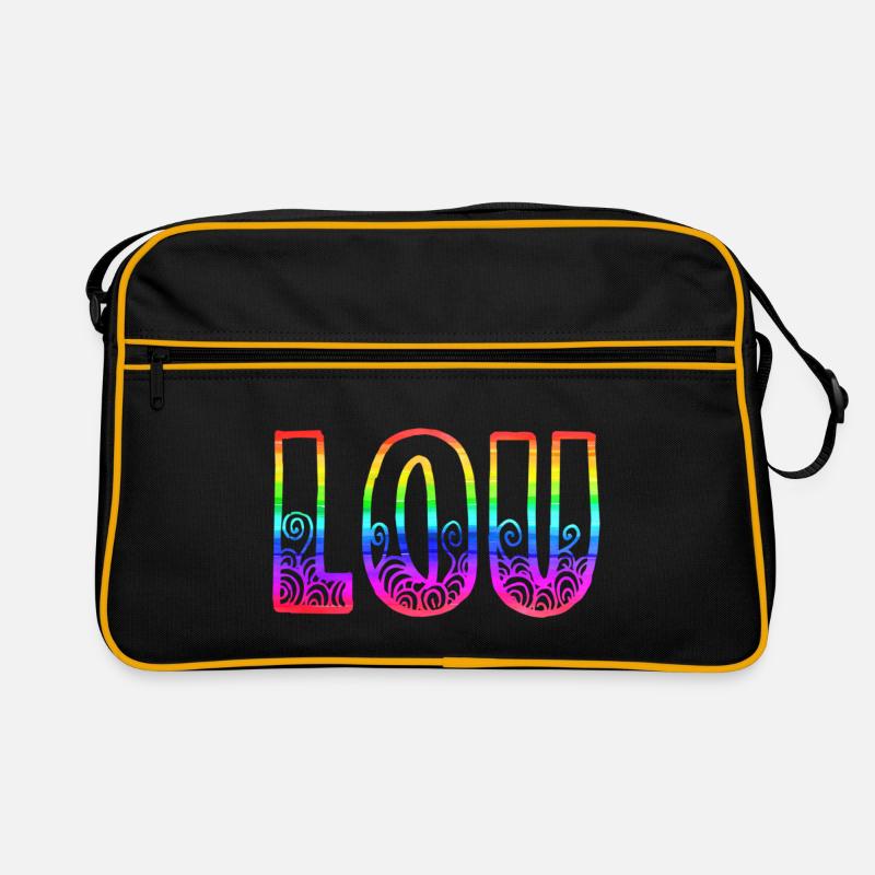 lou rs arc-en-ciel - Sac Retro - noir/or