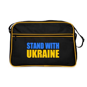 stand with ukraine - Retro Bag - black/gold - Front