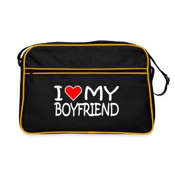 I love my boyfriend - Sac Retro - noir/or - Devant