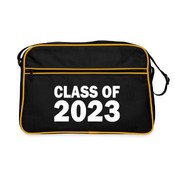 Class of 2023 - Retro Tasche - Schwarz/Gold - Vorne