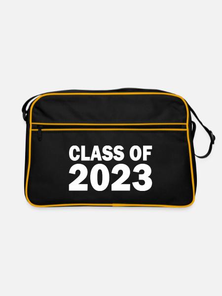 Class of 2023 - Retro Tasche - Schwarz/Gold - Vorne
