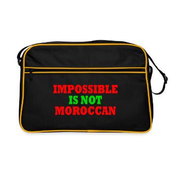 impossible is not moroccan - maroc - Sac Retro - noir/or - Devant