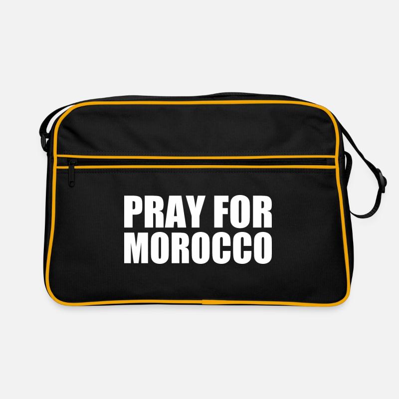 Pray for morocco marokko Retro Tasche