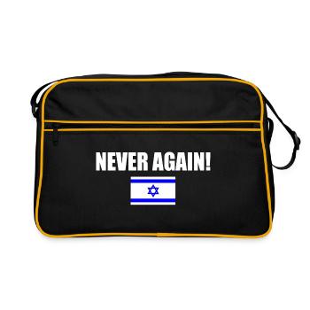 Never again - israel - Sac Retro - noir/or - Devant