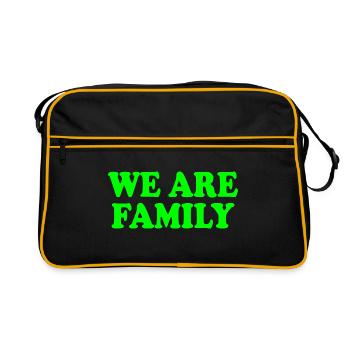 We are family - Retro Bag - black/gold - Front