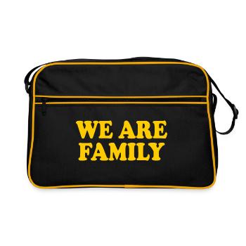 We are family - Retro Bag - black/gold - Front