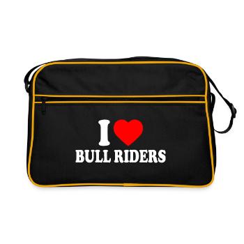 I love bull riders - Sac Retro - noir/or - Devant