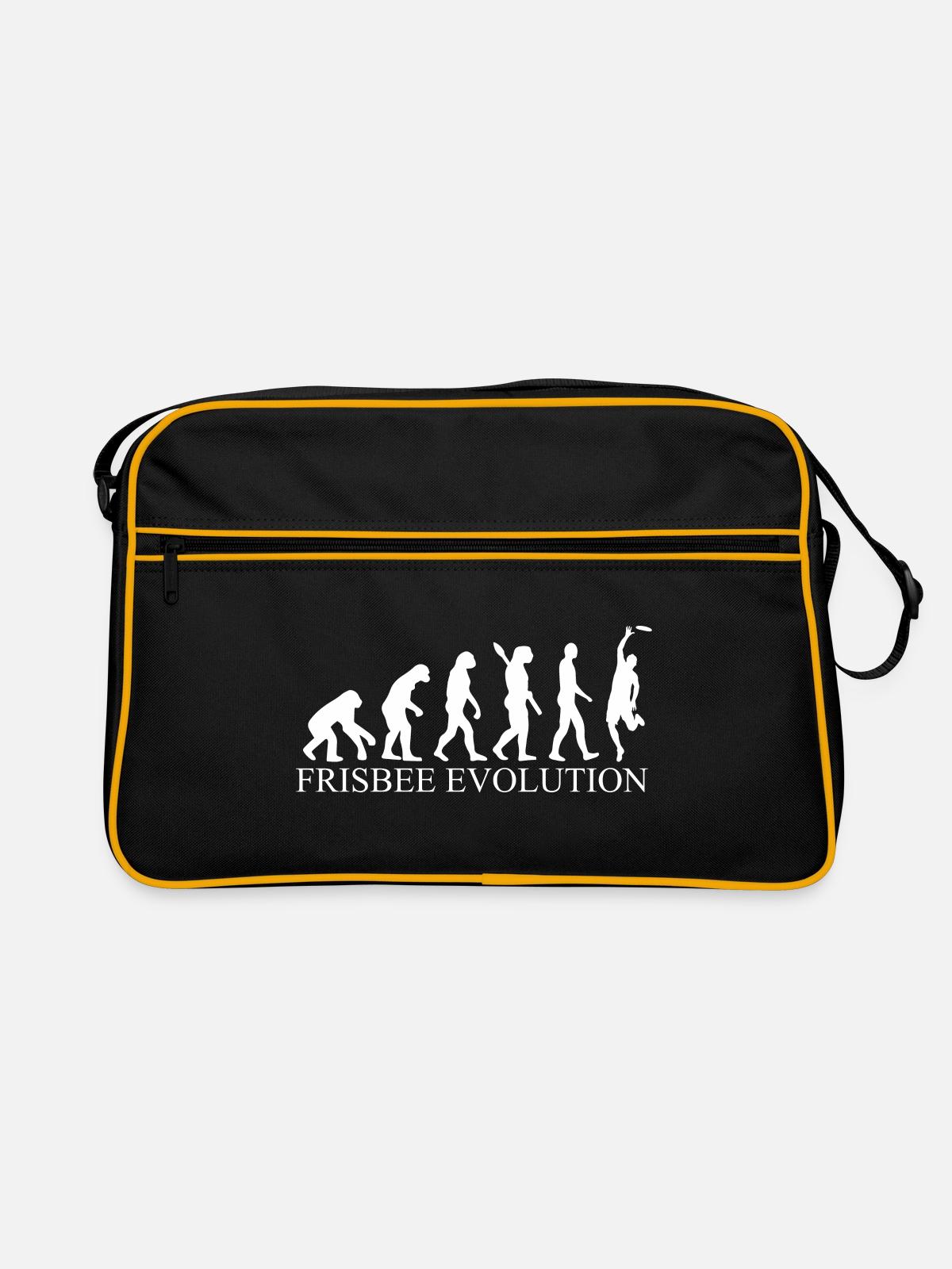Evolution du frisbee - Sac Retro - noir/or - Devant