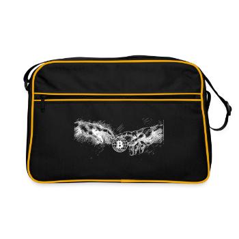 Creation of Bitcoin Cryptocurrencies - Retro Bag - black/gold - Front
