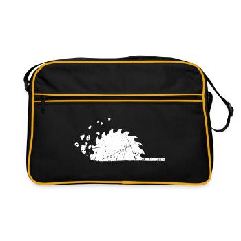 Saw Graffiti Banksy Street Art - Sac Retro - noir/or - Devant