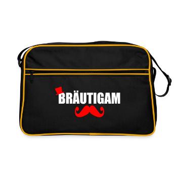 Bräutigam - Retro Tasche - Schwarz/Gold - Vorne