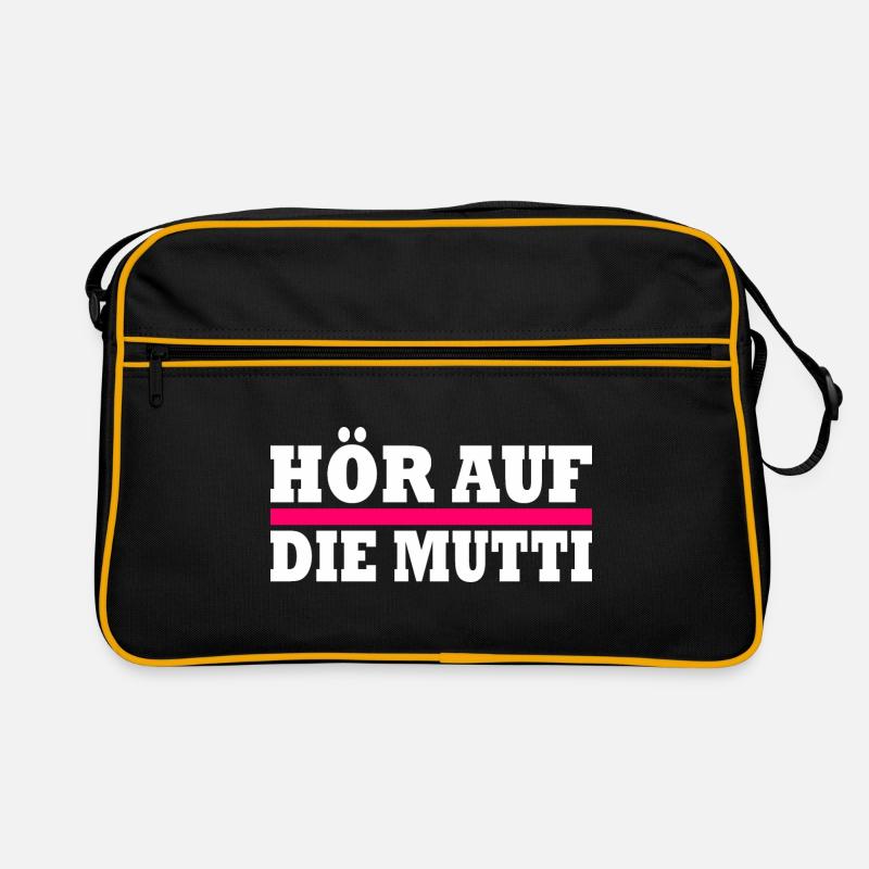 Hör auf die mutti Retro Tasche