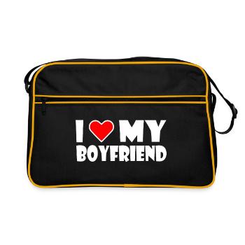 I love my boyfriend - Sac Retro - noir/or - Devant