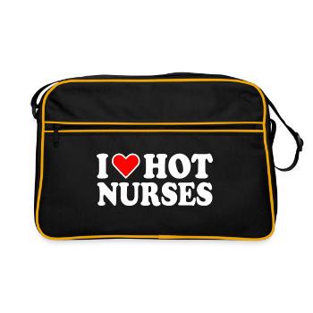 I love hot nurses - Sac Retro - noir/or - Devant