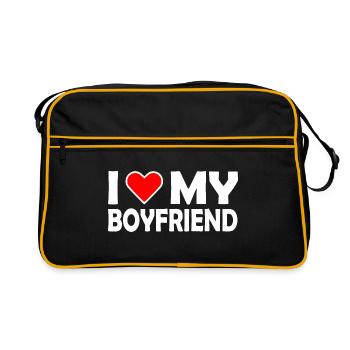 I love my boyfriend - Sac Retro - noir/or - Devant
