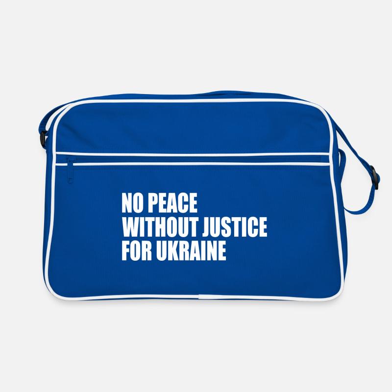 No peace without justice for ukraine Retro Tasche
