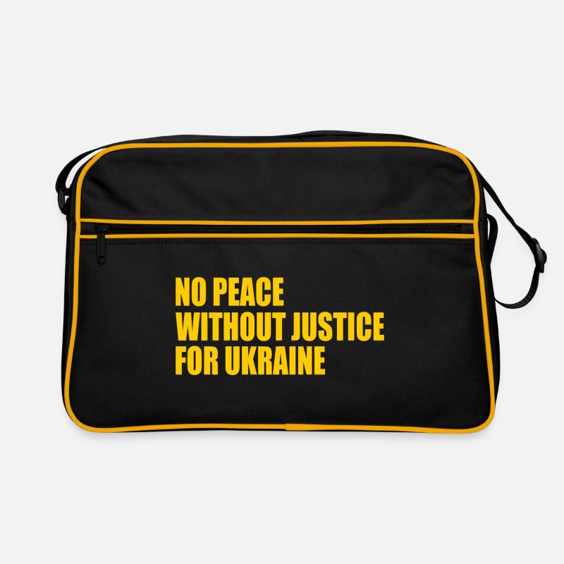 No peace without justice for ukraine Retro Tasche