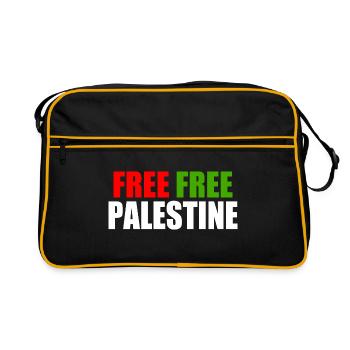 Free Free palestine - Retro Bag - black/gold - Front