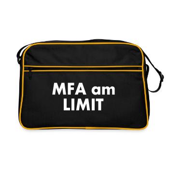 Mfa am limit - Retro Tasche - Schwarz/Gold - Vorne