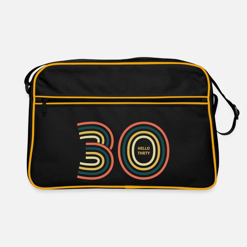 hello 30. 30th birthday Retro Bag
