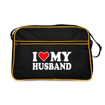 I love my husband - Sac Retro - noir/or - Devant