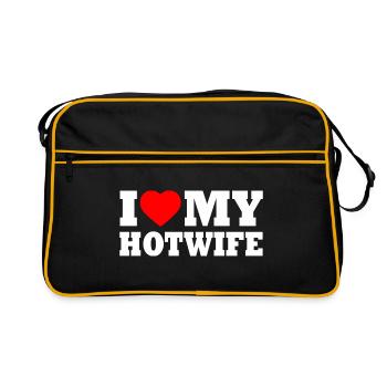 I love my hotwife - Sac Retro - noir/or - Devant