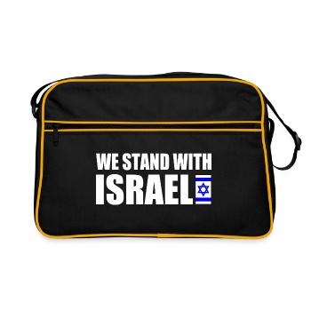We stand with israel - Sac Retro - noir/or - Devant