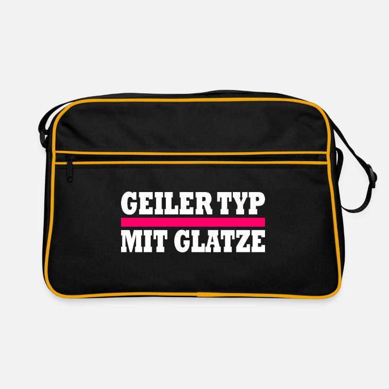 geiler typ mit glatze Retro Tasche