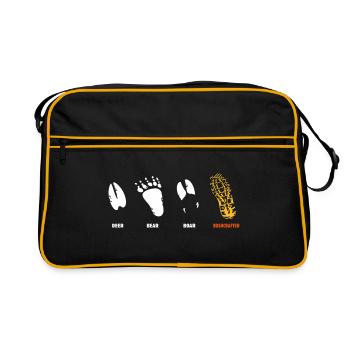 Bushcraft Survival Footprints Forest Wild Survival - Retro Bag - black/gold - Front