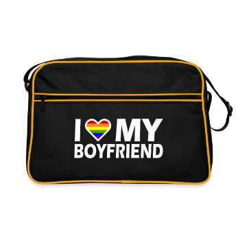 I love my boyfriend - Sac Retro - noir/or - Devant