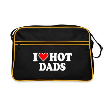 I love hot dads - Sac Retro - noir/or - Devant